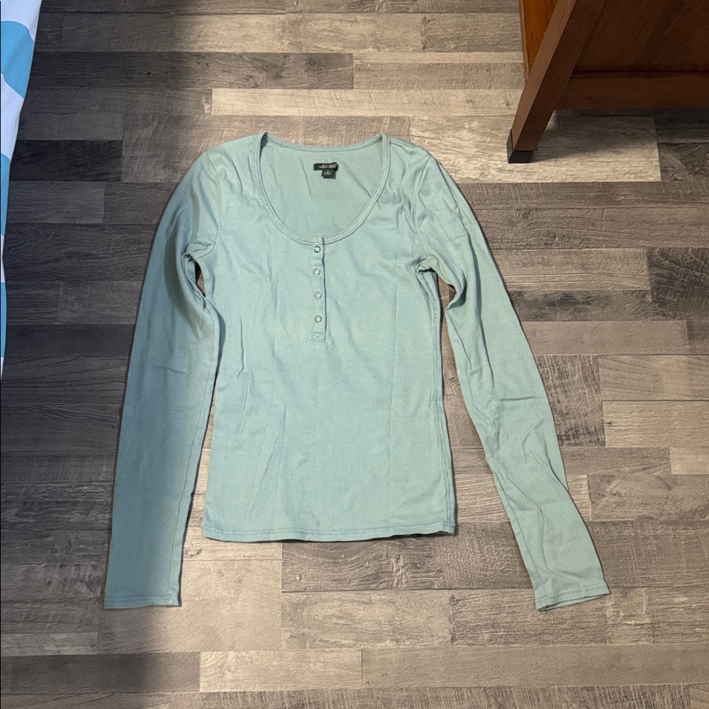 Wild Fable Light Blue Long Sleeve Top
